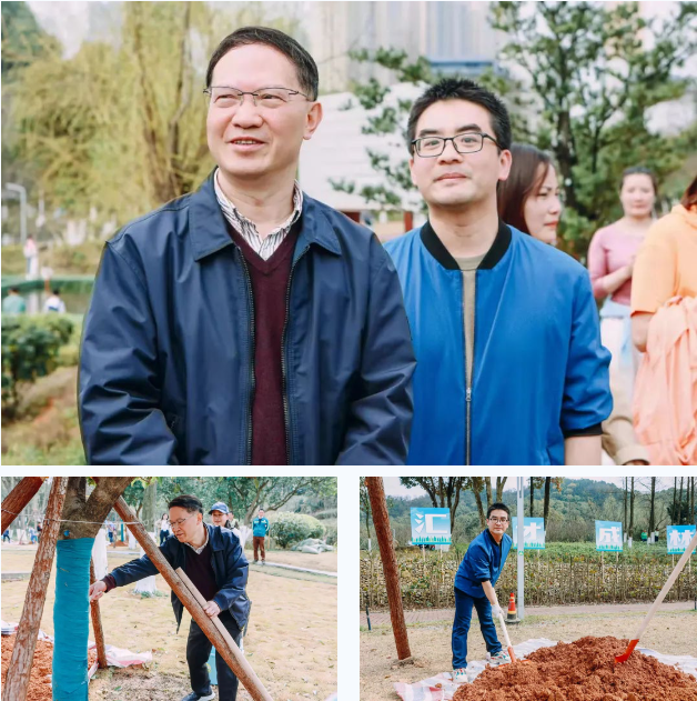 比邻星科技首席科学家王耀南院士与总经理周博文博士一同植树.png